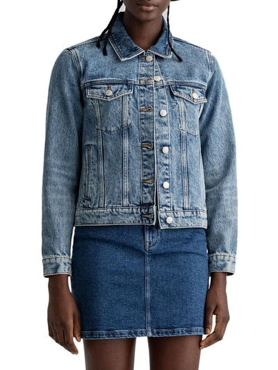 Gant Women's Blue Cotton Outerwear Jacket