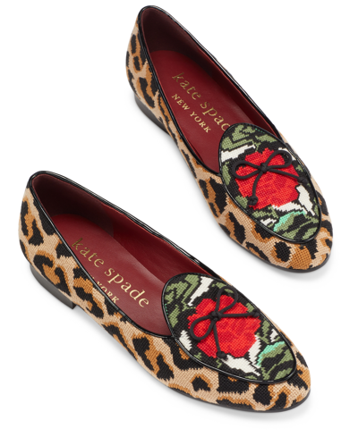 Kate Spade Women's Devi Leopard-print Needlepoint Loafers In Lovely Leopard
