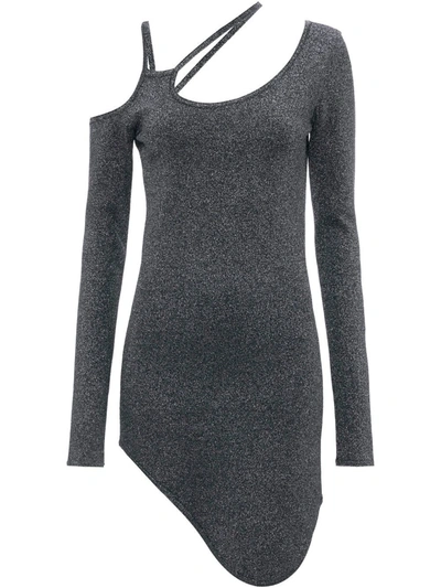 Jw Anderson Cut Out-detail Asymmetric Minidress In Grey