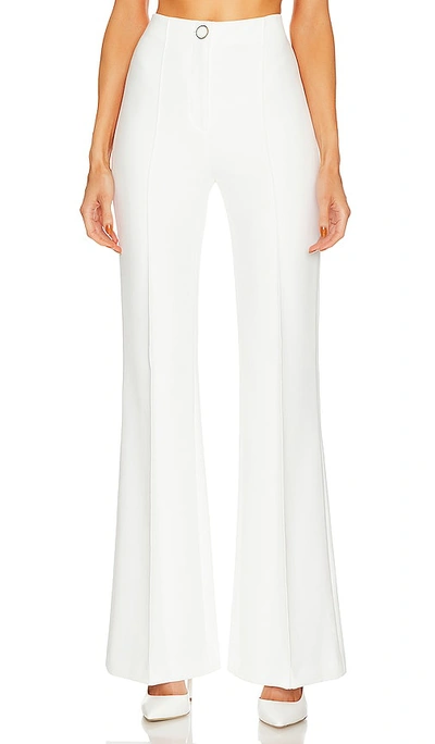 Veronica Beard Elsbury Crepe Flared Pants In White