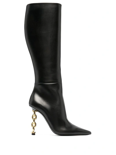 Tom Ford Black 105 Knee-high Leather Boots