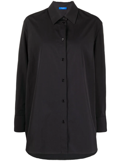 Nina Ricci Logo-embroidered Long-sleeved Shirt In Black