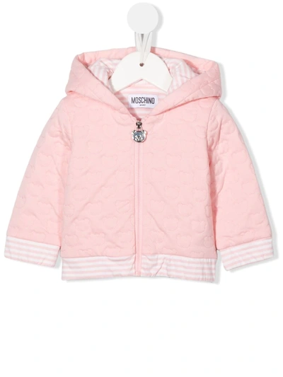 Moschino Babies' Teddy Padded Jacket In Pink