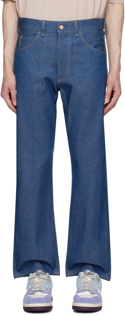 Acne Studios Denim Cotton Jeans In Mid Denim