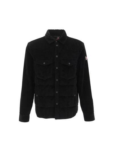 Moncler Gelt Quilted-corduroy Shirt Jacket In Black
