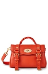 Mulberry Grain Leather Mini Alexa Bag In Orange