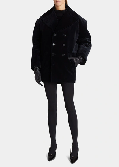 Saint laurent double breasted coat sale