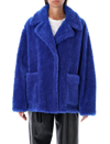 Stand Studio Marina Jacket Faux Fur Teddy 2020 70cm In Blue