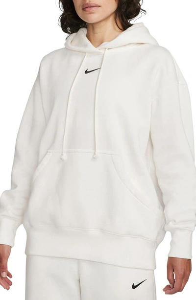 Nike Women's  Sportswear Phoenix Fleece Oversized Pullover Hoodie In Sail/black