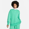 Nike Women's  Sportswear Phoenix Fleece Oversized Crew-neck Sweatshirt In Light Menta/sail