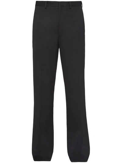 Prada Tailored Wool Trousers In Black