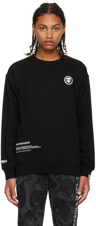 Aape By A Bathing Ape Logo-patch Long-sleeve Sweatshirt In 黑色