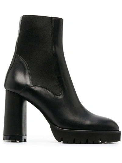 Atp Atelier Black Caio 100 Platform Leather Ankle Boots