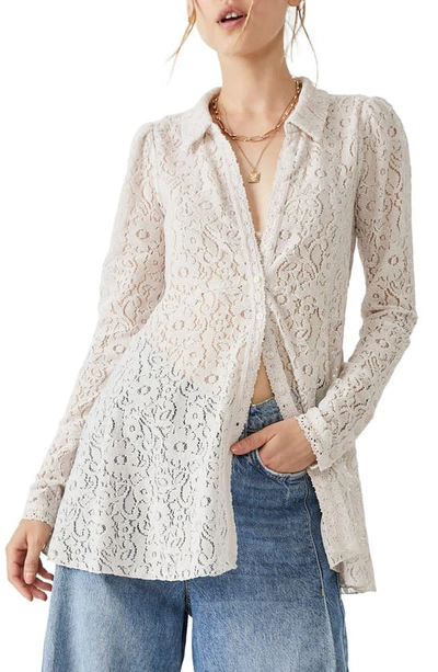 Free People Heather Lace Tunic In Champagne Dream