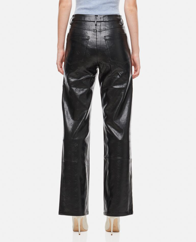 Rotate Birger Christensen Rotate 'rotie' Monogram Faux Leather Pants In Black
