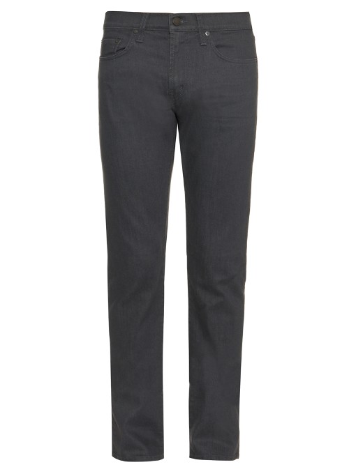 J Brand Tyler Slim-leg Jeans In Charcoal-grey | ModeSens