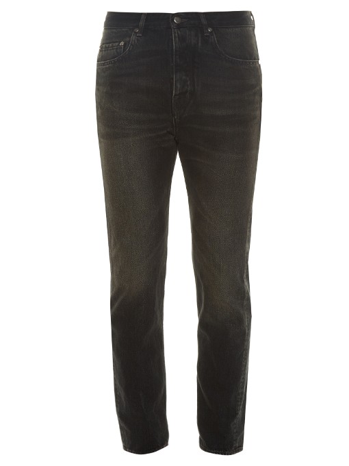 Golden Goose Golden Slim-leg Cropped Jeans In Black | ModeSens
