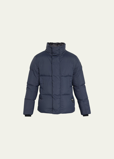 Canada Goose Everett Zip And Snap Button Fastening Down Jacket In Blue