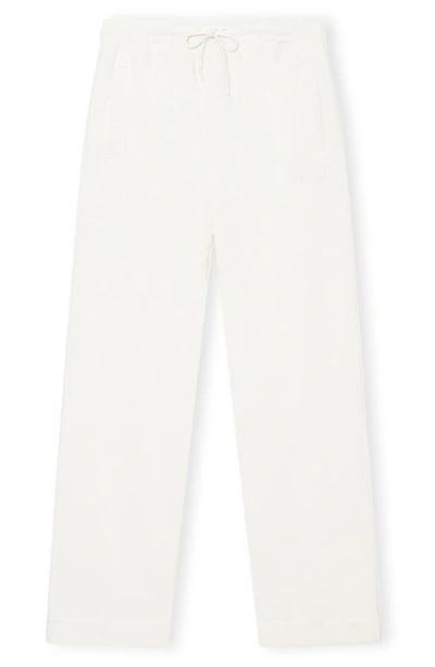 Ganni Software Isoli Organic Cotton Blend Sweatpants In Egret