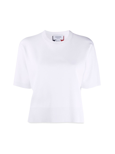 Thom Browne Stripe Boxy T-shirt In White