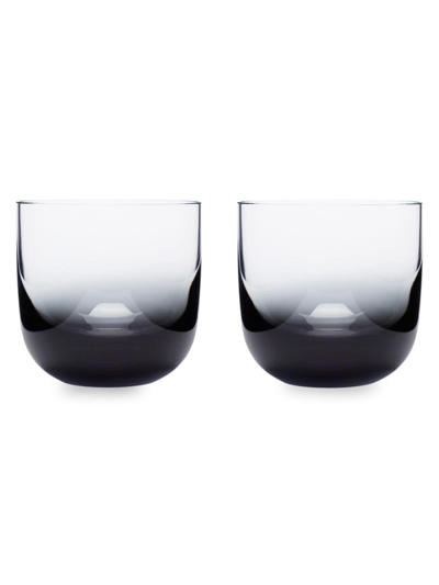 Tom Dixon Set Of Two Tank Whiskey Glasses Black In White