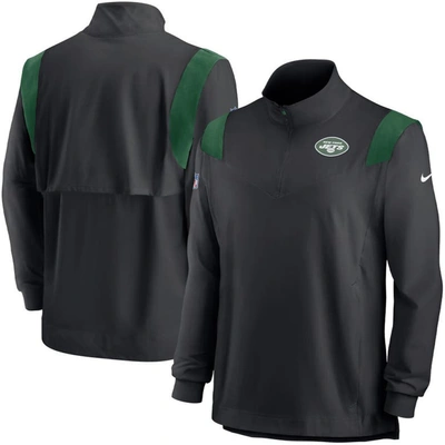 Nike Men's Repel Coach (nfl New York Jets) 1/4-zip Jacket In Black