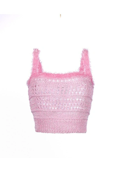 Andreeva Baby Pink Handmade Knit Top