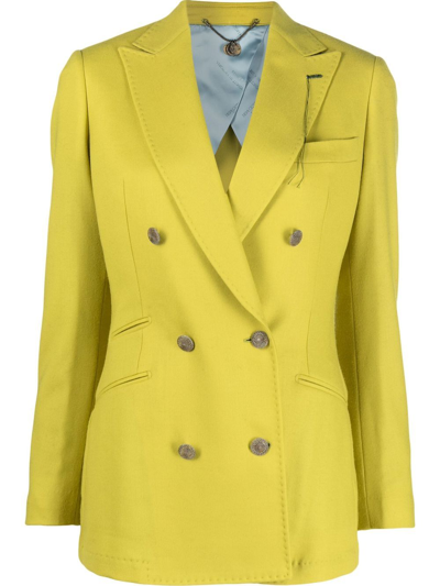 Maurizio Miri Grace Double-breasted Blazer In Green