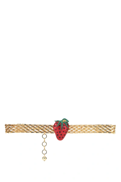 Alessandra Rich Enamelled-strawberry Choker Necklace In Multicolor