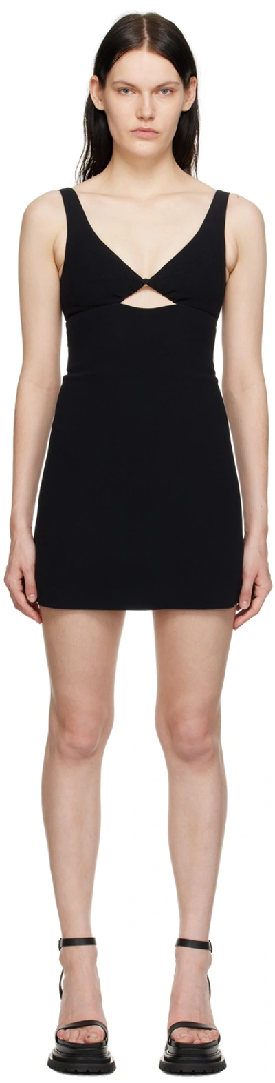 Ami Alexandre Mattiussi Ami Paris Cut-out Detail Mini Dress In Nero