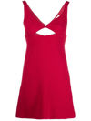 Ami Alexandre Mattiussi Ami Paris Paris Cut-out Detail Mini Dress In Rosso