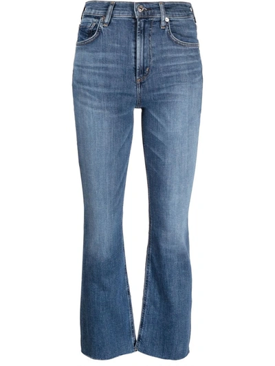 Citizens Of Humanity Isola Mid-rise Cropped Bootcut Jeans In Denim
