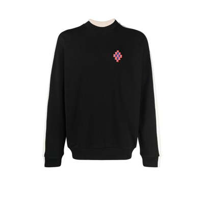 Marcelo Burlon County Of Milan Black Cross Patch Comfort Cotton Sweatshirt
