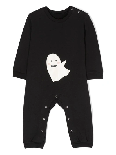 Wauw Capow By Bangbang Baby Booh Long-sleeved Bodie In Black
