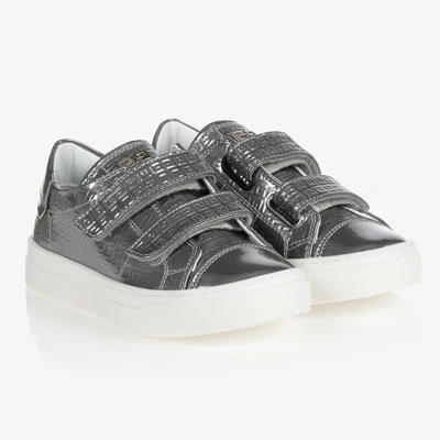 Givenchy Kids' Girls Silver Velcro Trainers