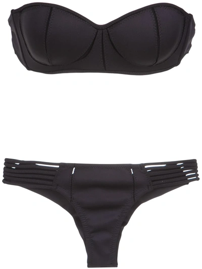 Amir Slama Strapless Bikini Set In Black