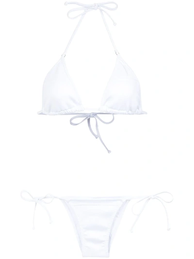 Amir Slama Triangle Bikini Set In White