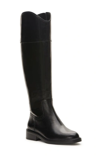 Vince Camuto Women's Alfella Knee-high Riding Boots Women's Shoes In Black