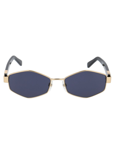 Marc Jacobs Eyewear Hexagonal Frame Sunglasses In J5gir Gold