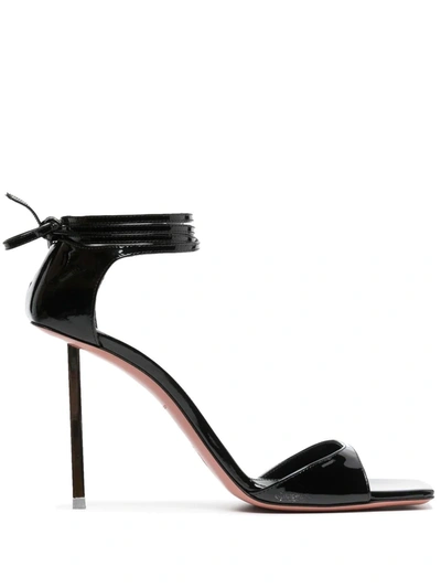 Black Hailey 95 Patent Leather Sandals