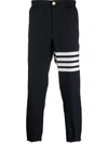 Thom Browne 4-bar Stripe Tailored Trousers In Blue