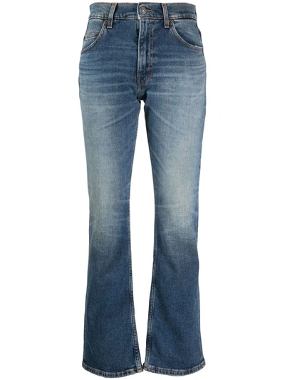 Haikure Cropped Bootcut Denim Jeans In Blue