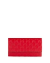 Gucci Signature Continental Wallet In Red