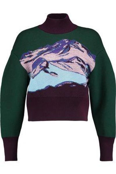Emilio Pucci Jacquard-knit Wool-blend Turtleneck Sweater In Multicolor