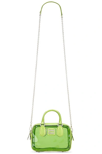 Miu Miu Top Handle Fern Bag In Green