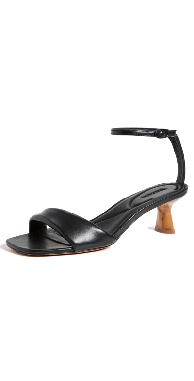 Vince Prue Leather Ankle-strap Sandals In Black