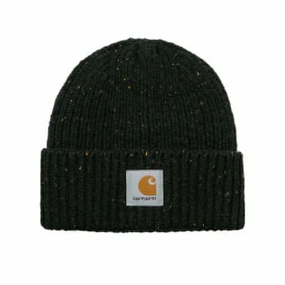 Carhartt Wip Beanie Hat With Logo Patch In Black