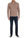 Robert Graham Delage Long Sleeve Quarter Zip Neck Shirt Sweater In Taupe