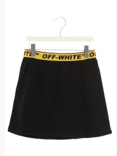 Off-white Kids'  Black Cotton Skirt