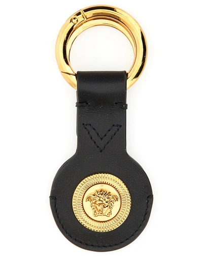 Versace Medusa Keychain In Black